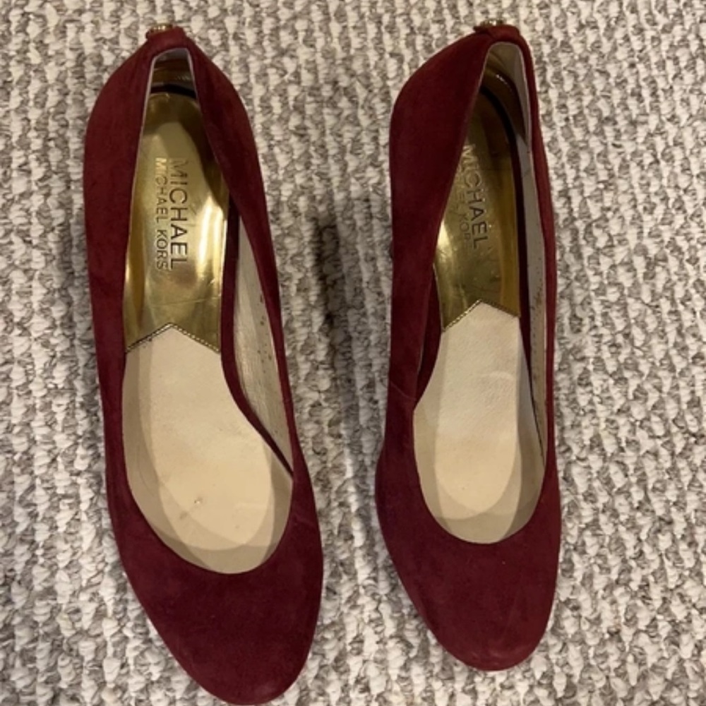 Michael Kors Deep Red Suede Heels